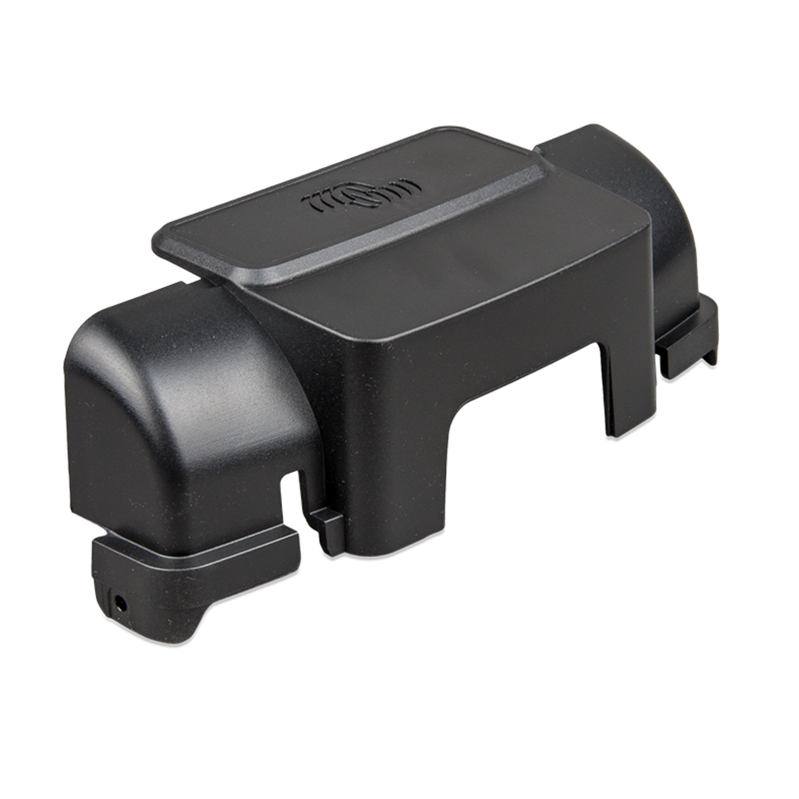 Black wireless charging pad cover for campervan or marine electrical systems