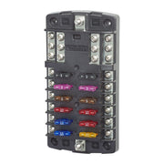 Blue Sea Systems ST Blade Fuse Block 12 Circuit with Ground Image