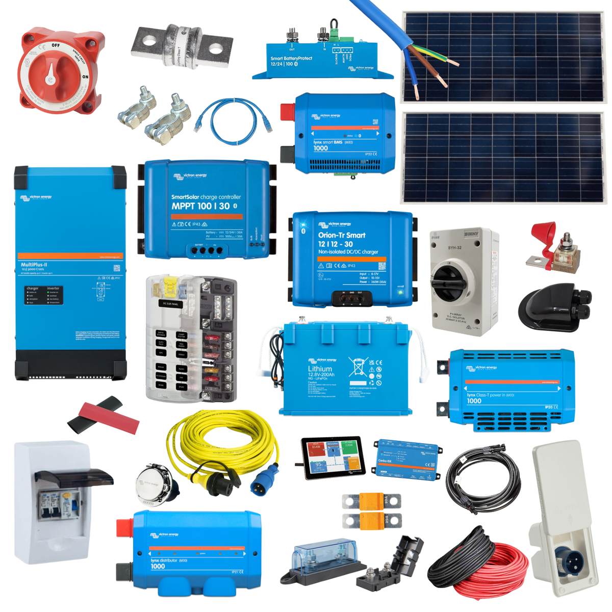 Elite Campervan Electrical System Kit – MultiPlus-II 12/3000 with x2 Victron LifePO4 200ah NG Batteries