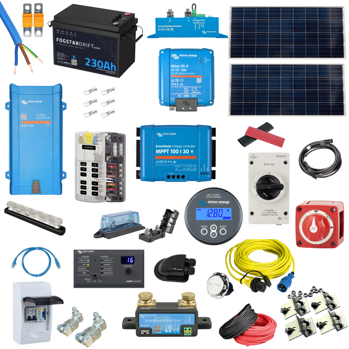 Victron MultiPlus 12/500 Campervan Electrical Kit – Fogstar Lithium Battery Options