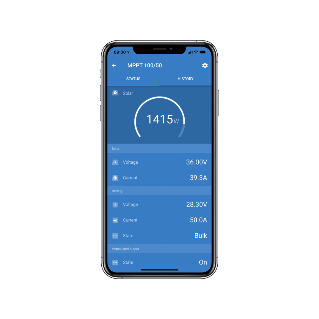 IPhone Victron SmartSolar Status Screen