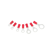 Insulated Ring Terminals for 0.5–1.5mm² Cable (Red)