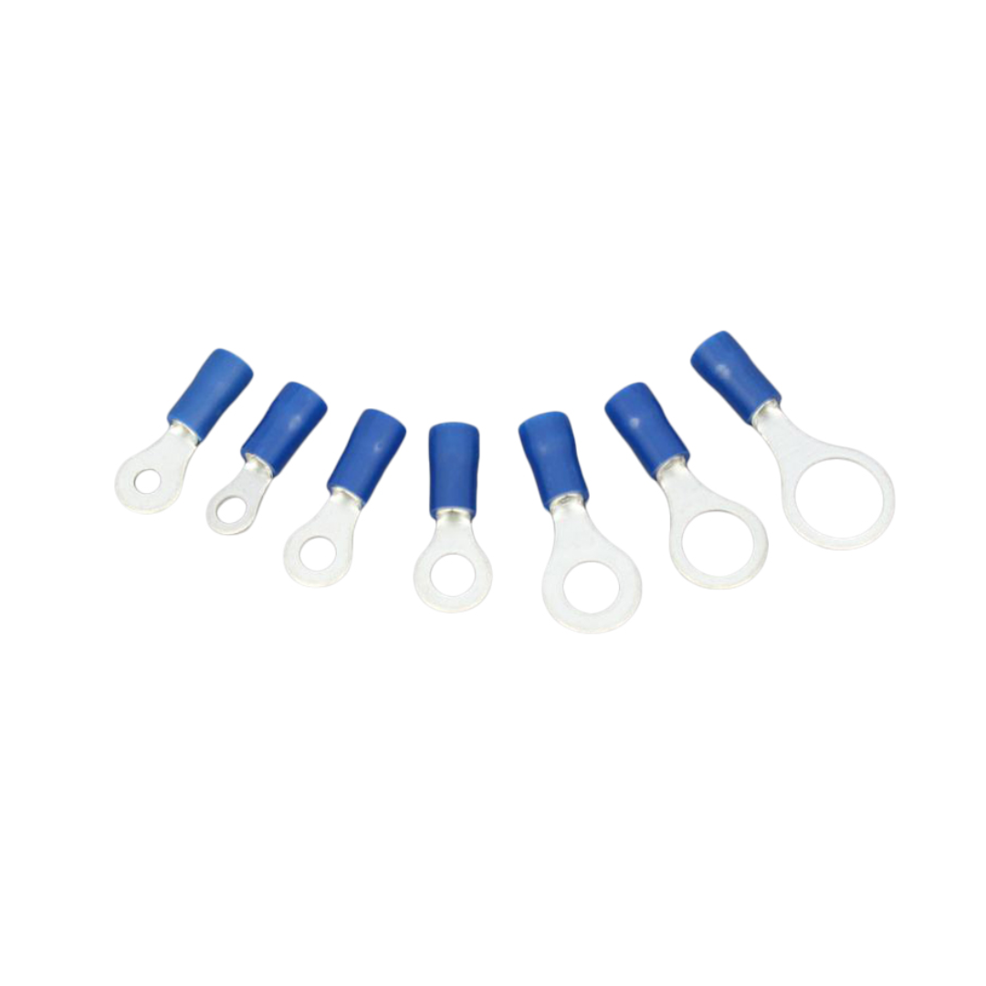 Insulated Ring Terminals for 1.5–2.5mm² Cable (Blue)