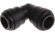 12mm black plastic push-fit elbow connector for campervan or marine plumbing