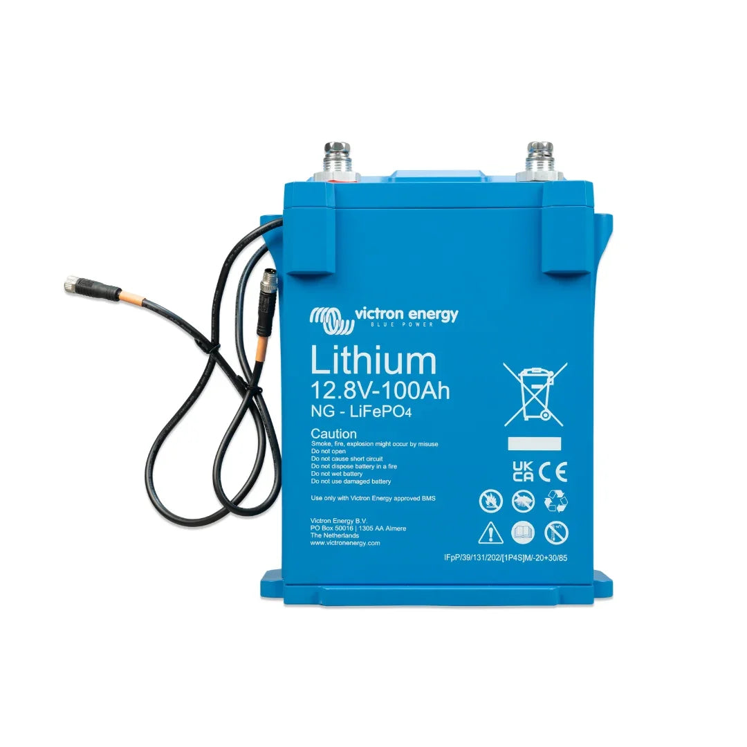 Victron Energy 12.8V 100Ah NG LiFePO4 Lithium Battery with connecting cables