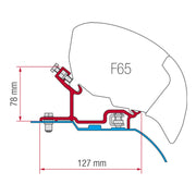 Fiamma F65/F80 Ducato Jumper Boxer H3 Awning Bracket Adapter Kit image