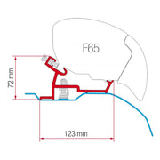 Fiamma F65 F80 Ducato Jumper Boxer H2 L4 Awning Bracket Adapter Kit image