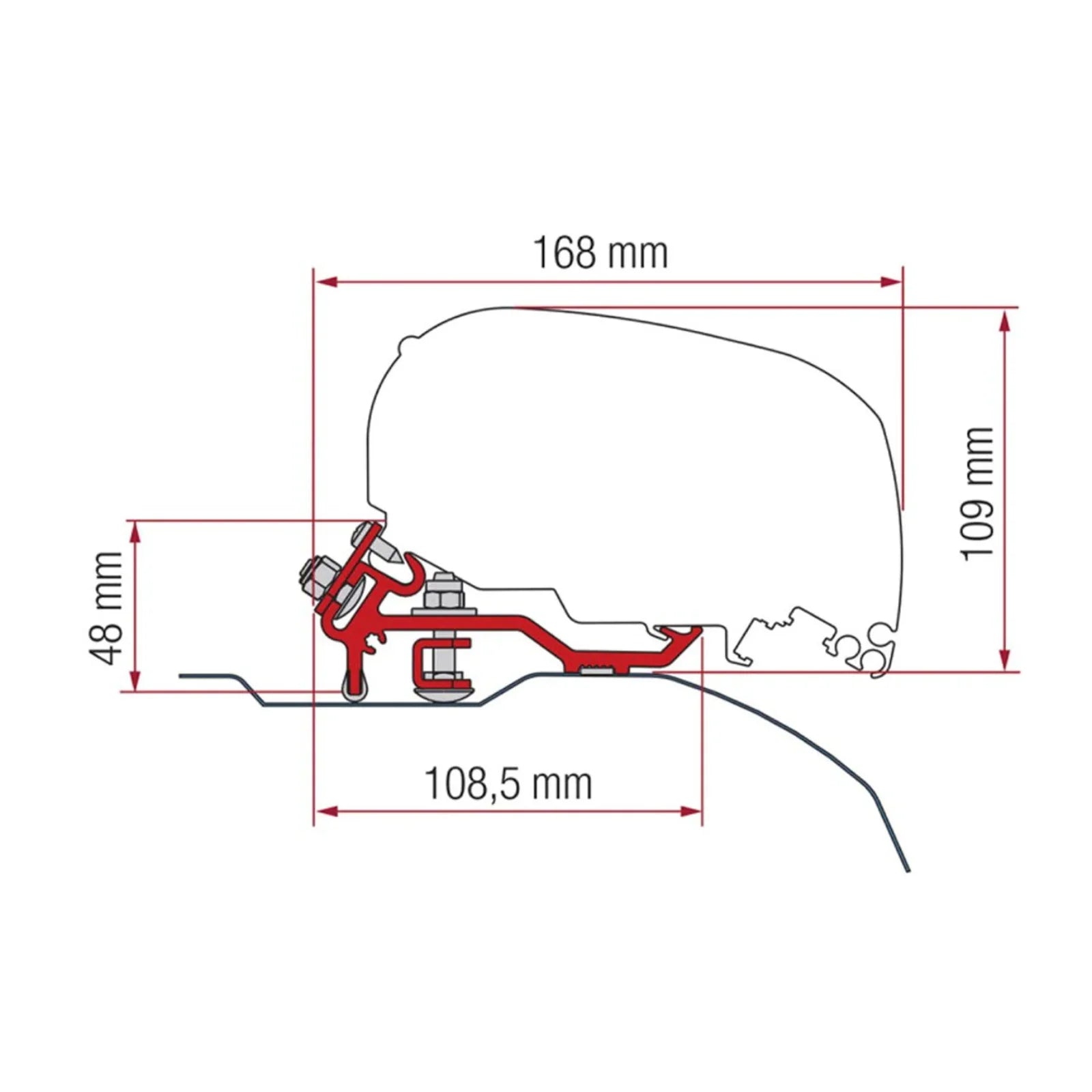 Fiamma F80 Ducato Jumper Relay Boxer Awning Adapter image