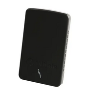 Black electrical control box with vented sides for campervan or marine use