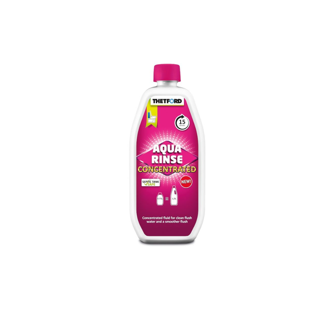 Thetford Aqua Rinse Pink Concentrated 750ml | Toilet Flush Fluid for Caravans & Motorhomes