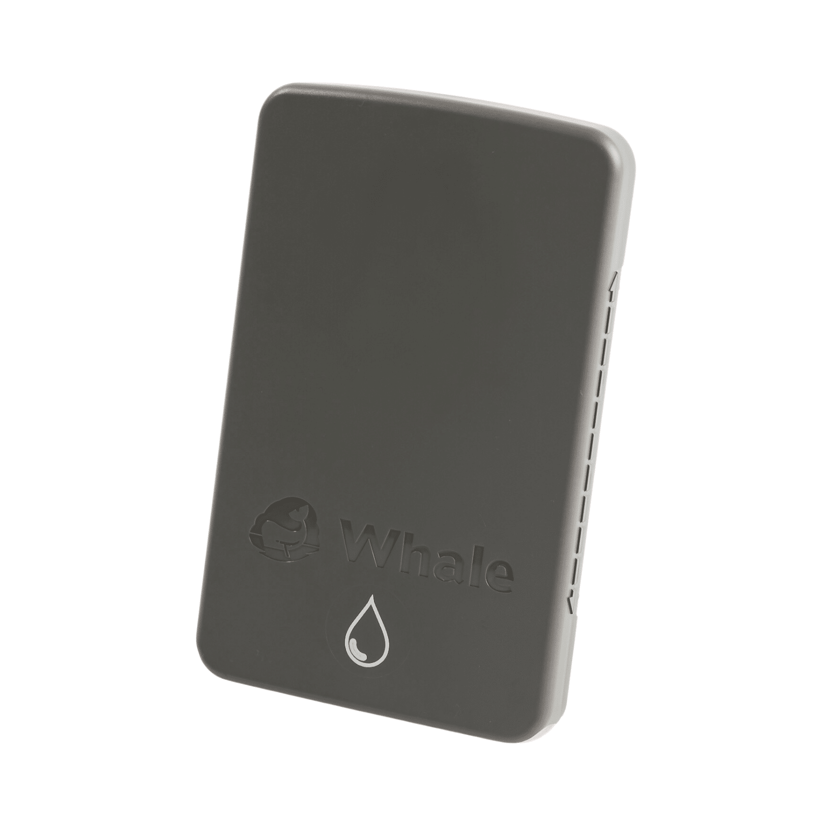 Black onboard tank fill socket lid, rectangular, suitable for campervan or marine use